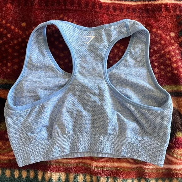Gym Shark Blue Sports Bra - Picture 2 of 2